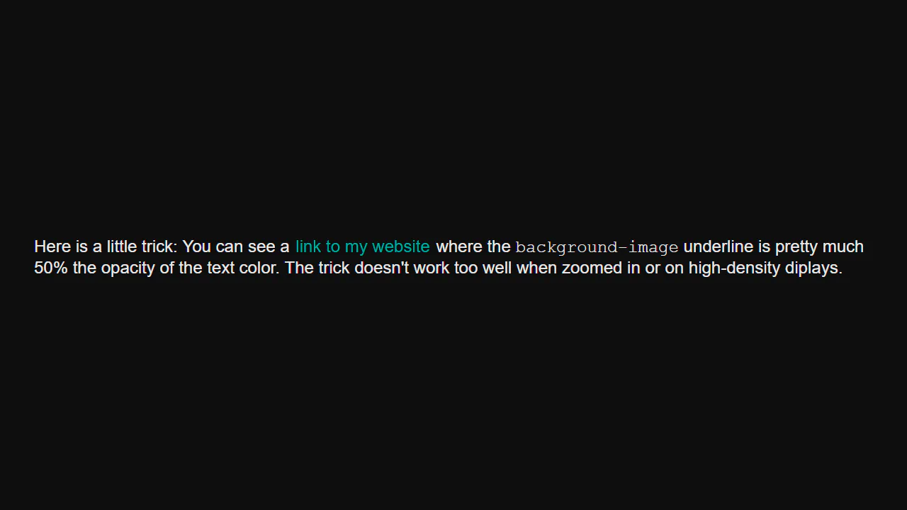 Half-transparent CurrentColor Link Underline