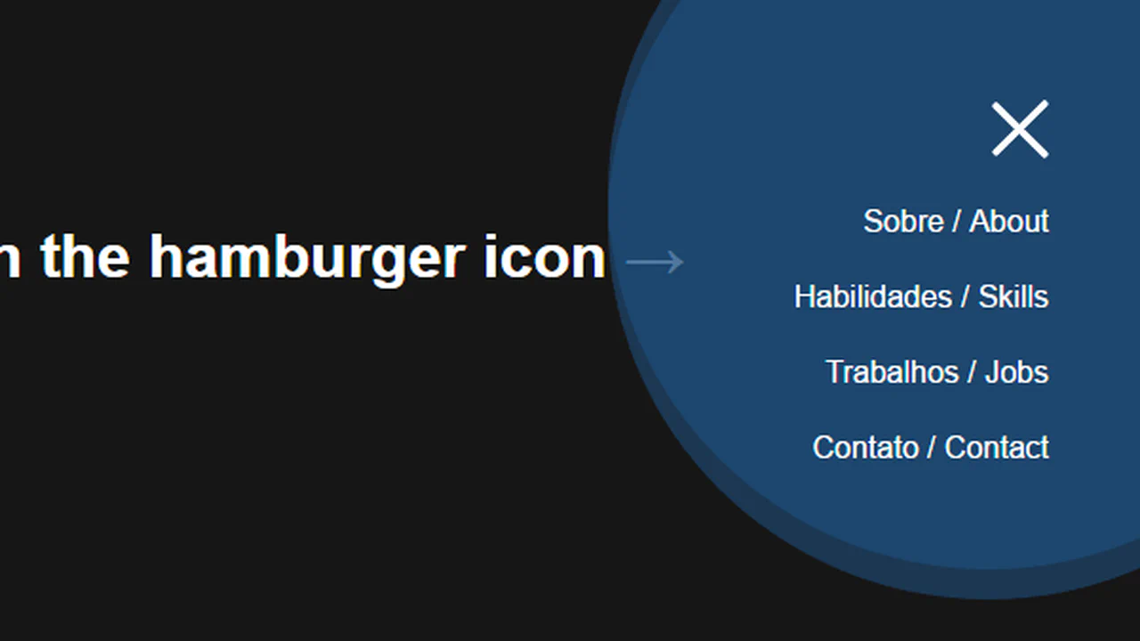 Hamburger Icon With Morphing Menu