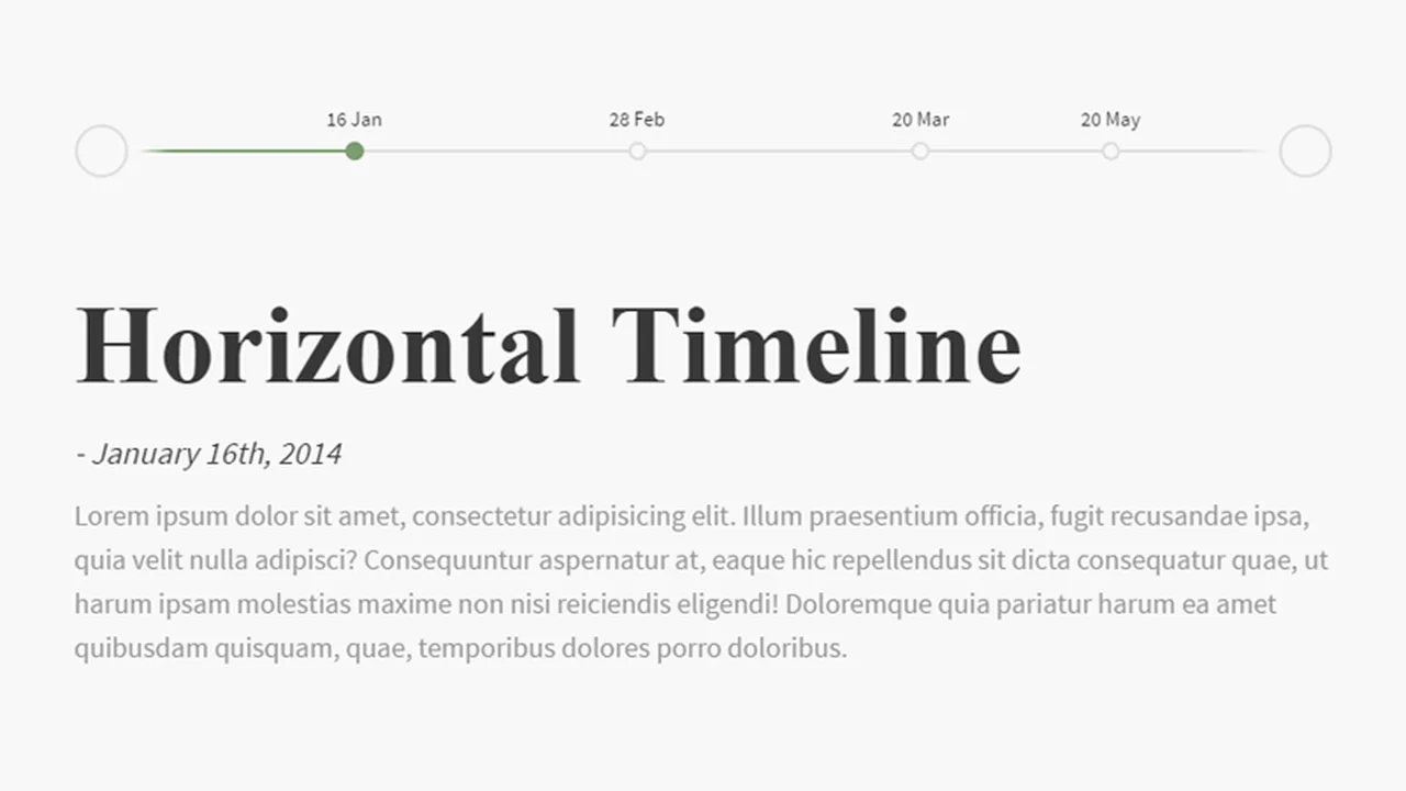 Horizontal Timeline