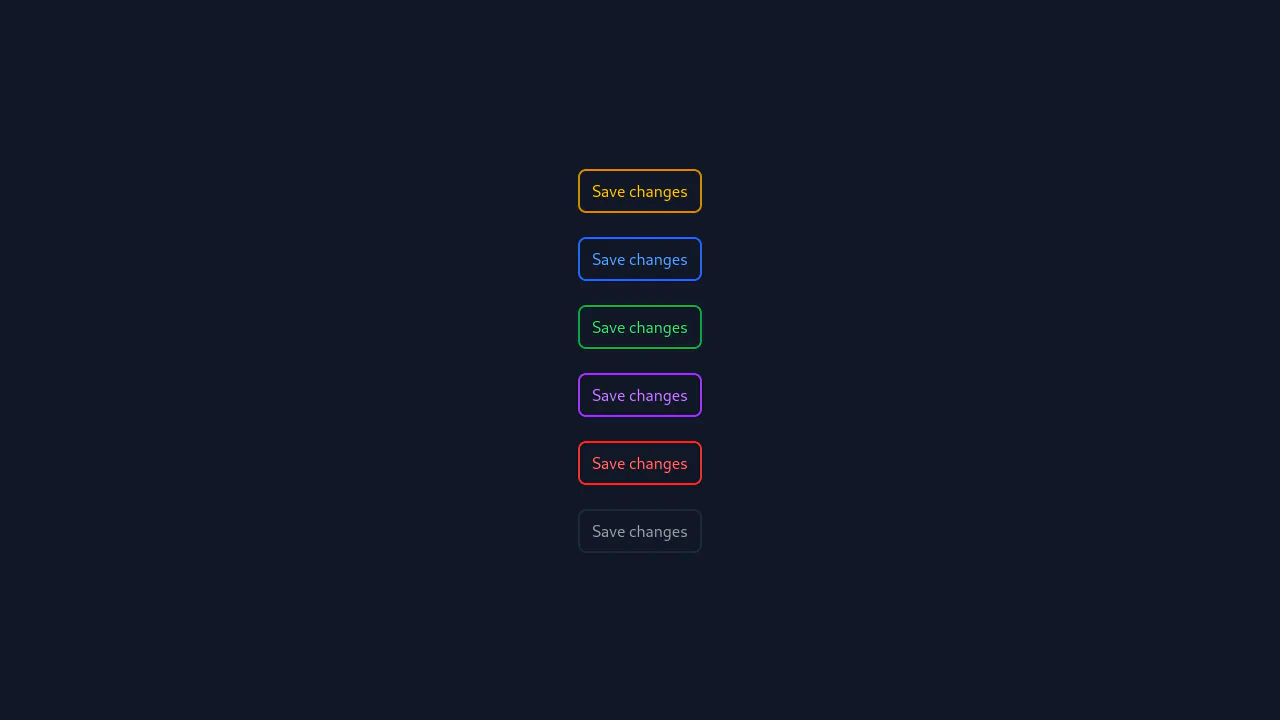 Hoverable Neon Buttons