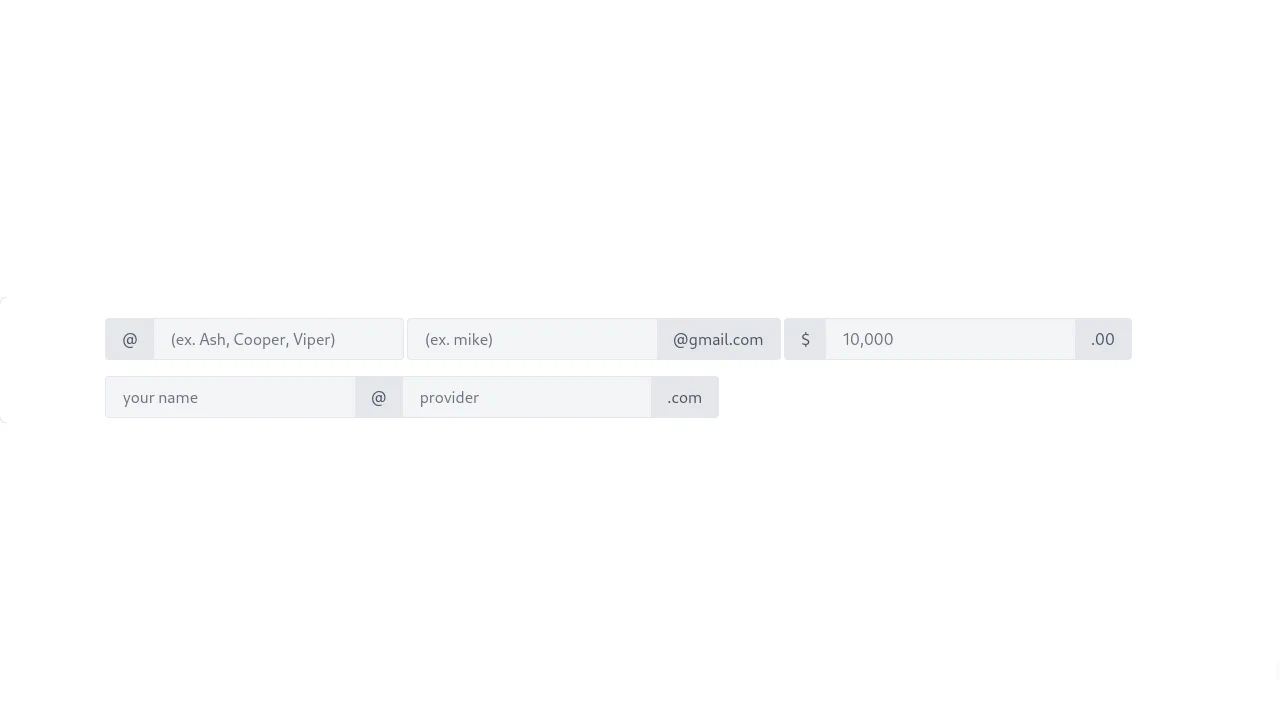 Lexicon Input Groups with Units