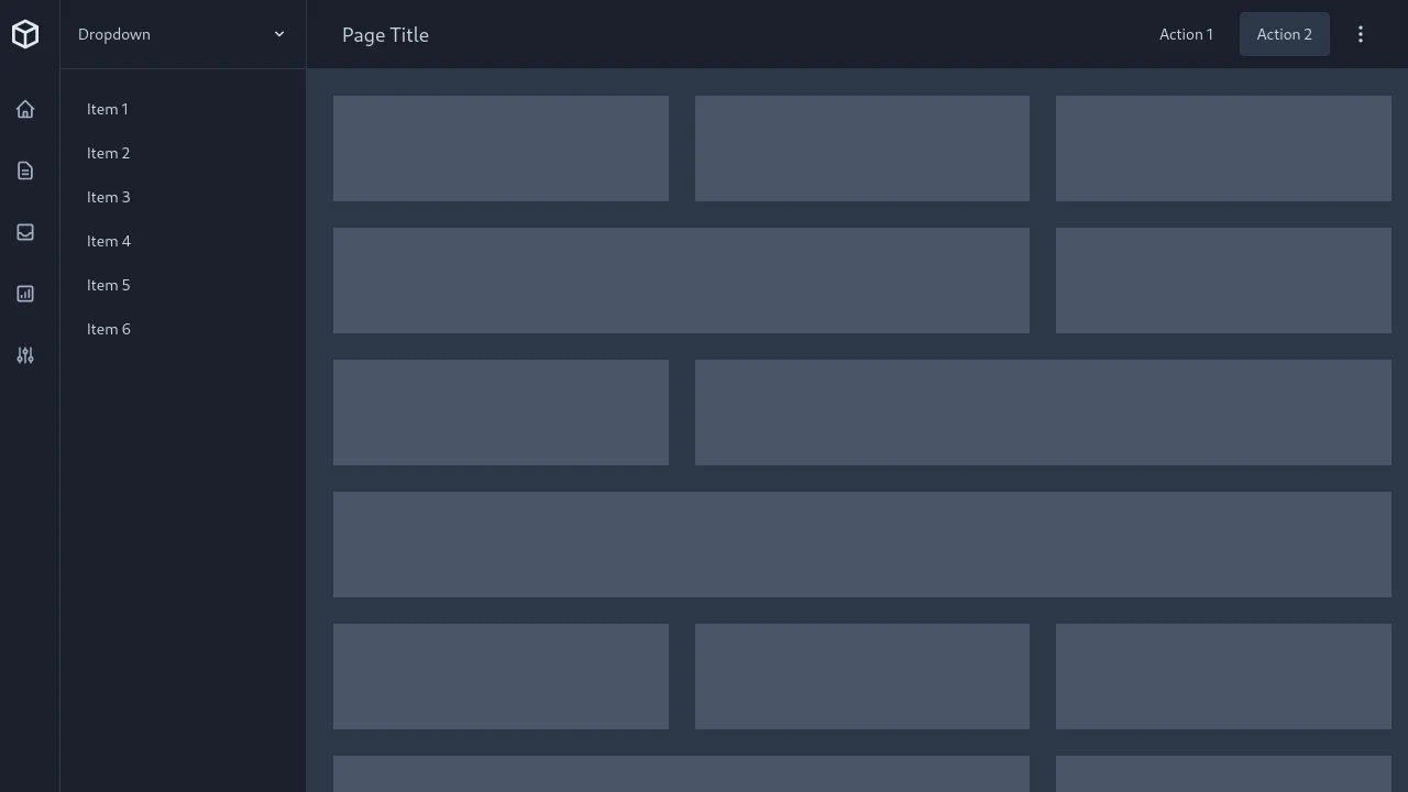 Lo-fi Tailwind CSS App/Dashboard/Admin Shell - Darkmode