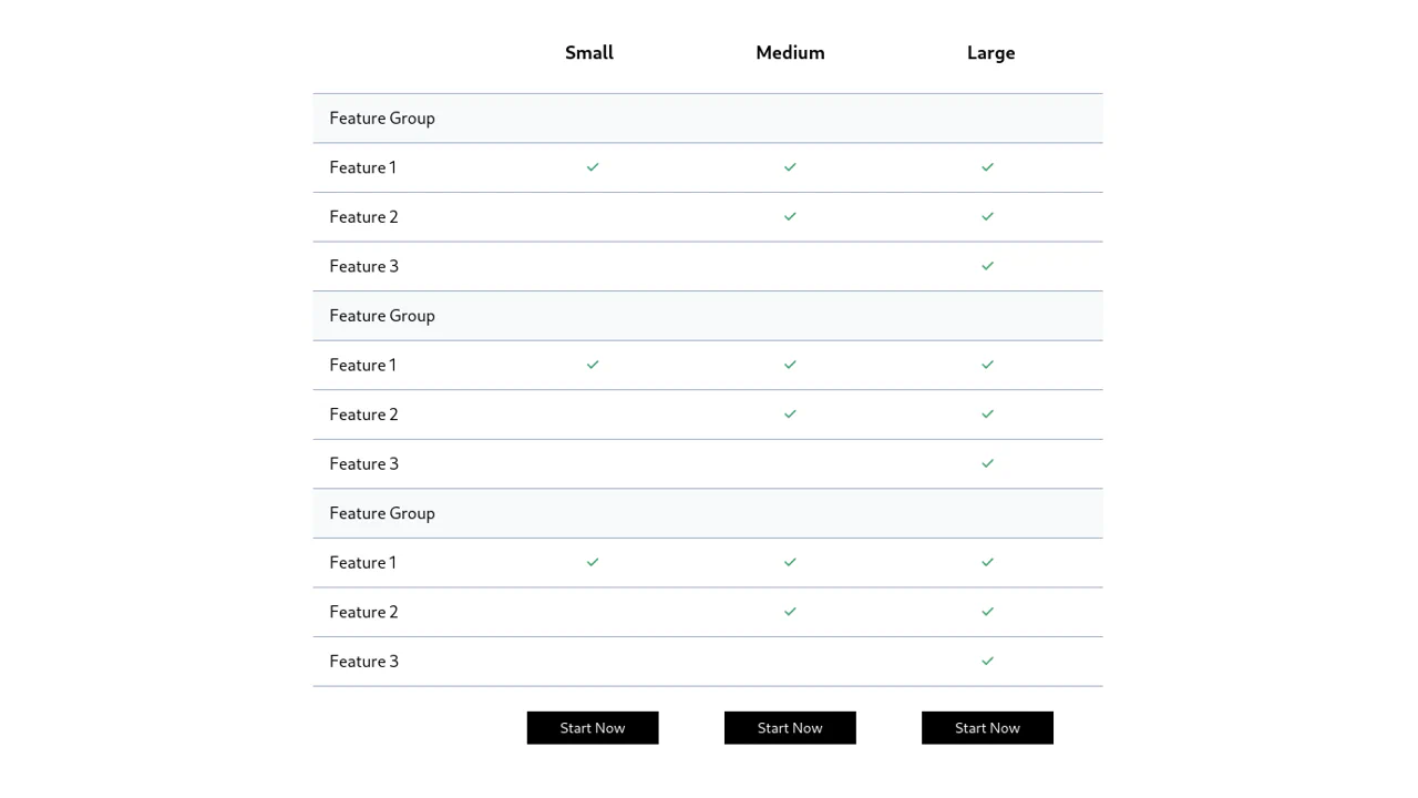 Lo-fi Tailwind CSS Feature Comparison Table