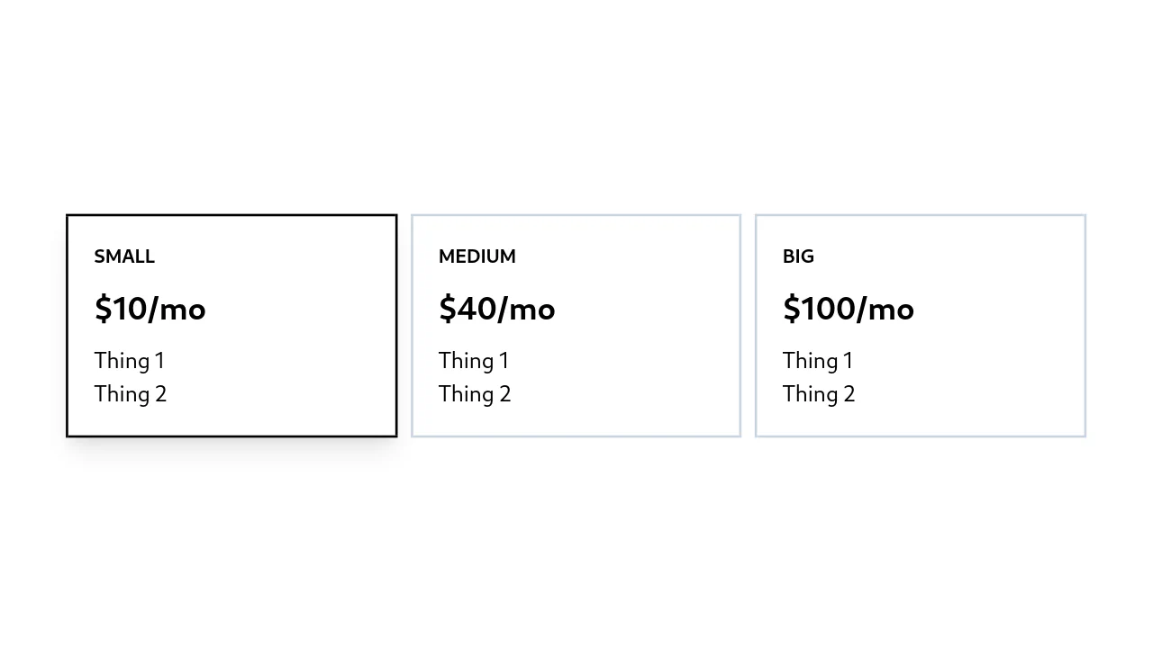 Lo-fi Tailwind CSS Radio Button Cards