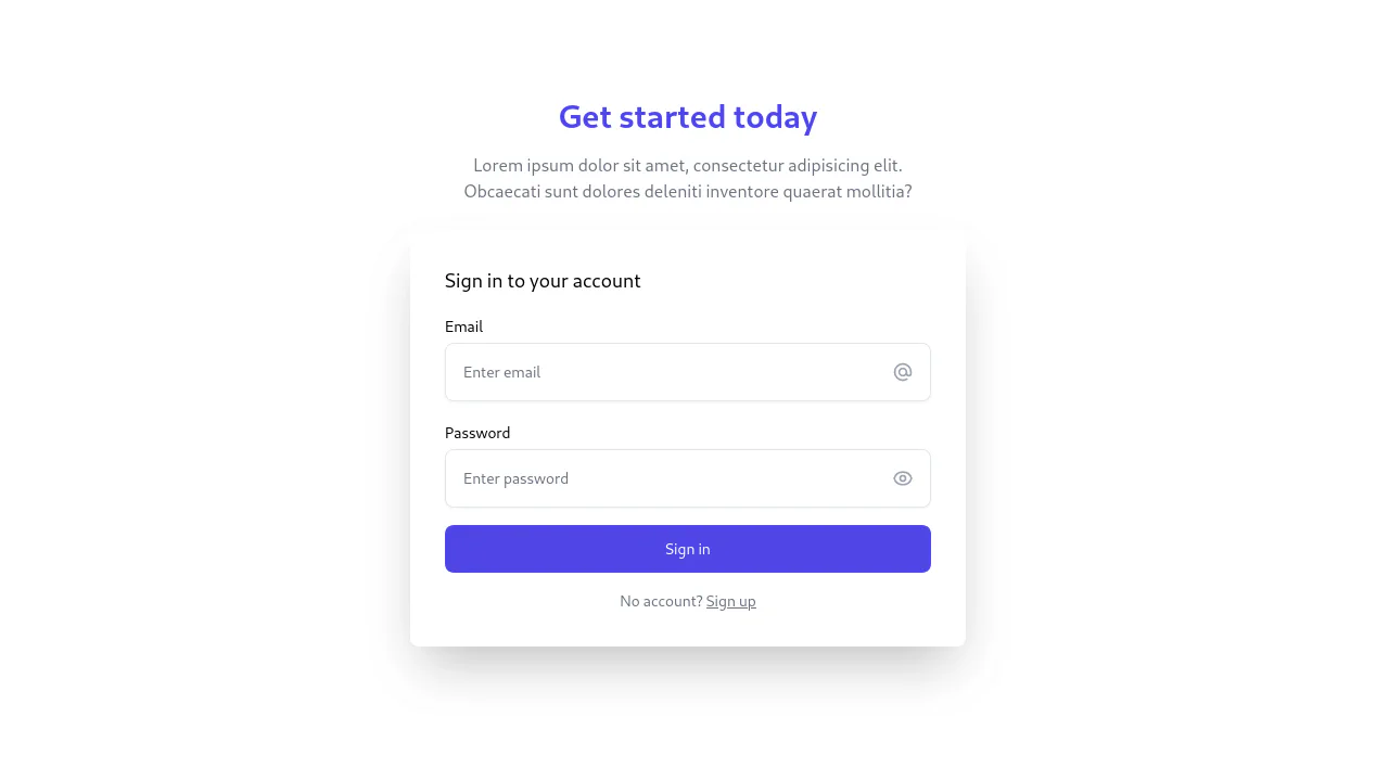 Form Components - Login with Highlighted Form