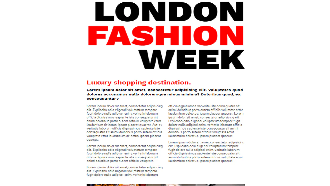 London Fashion Week // CSS Grid