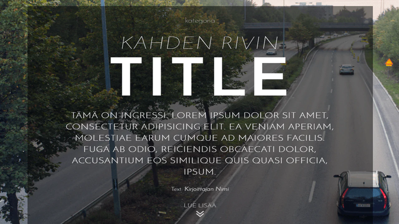 Magazine Style Article Layout