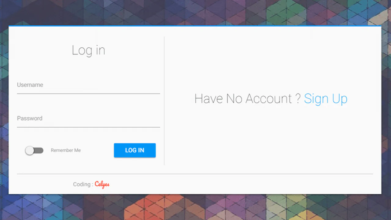 Material Design Login Form