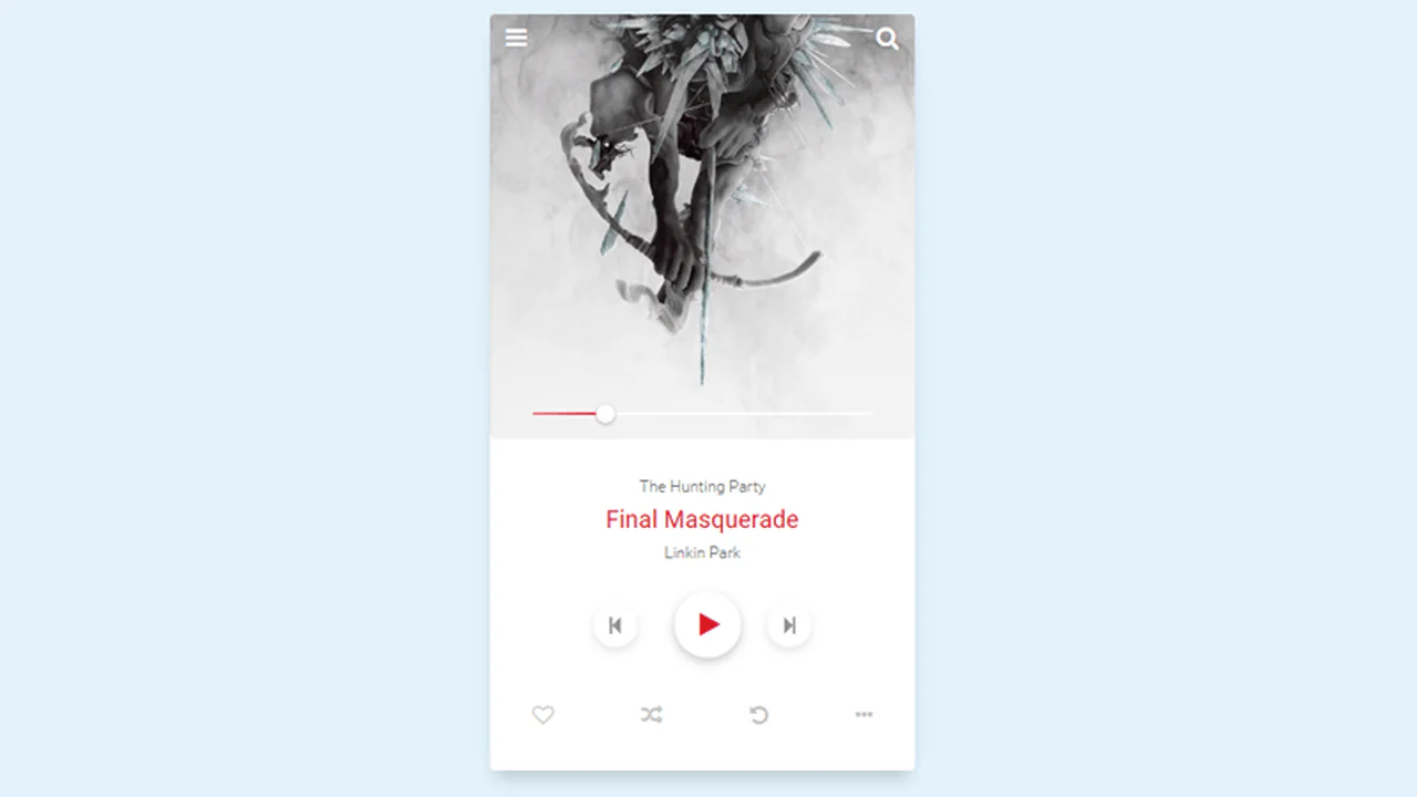 Music Player UI Design
