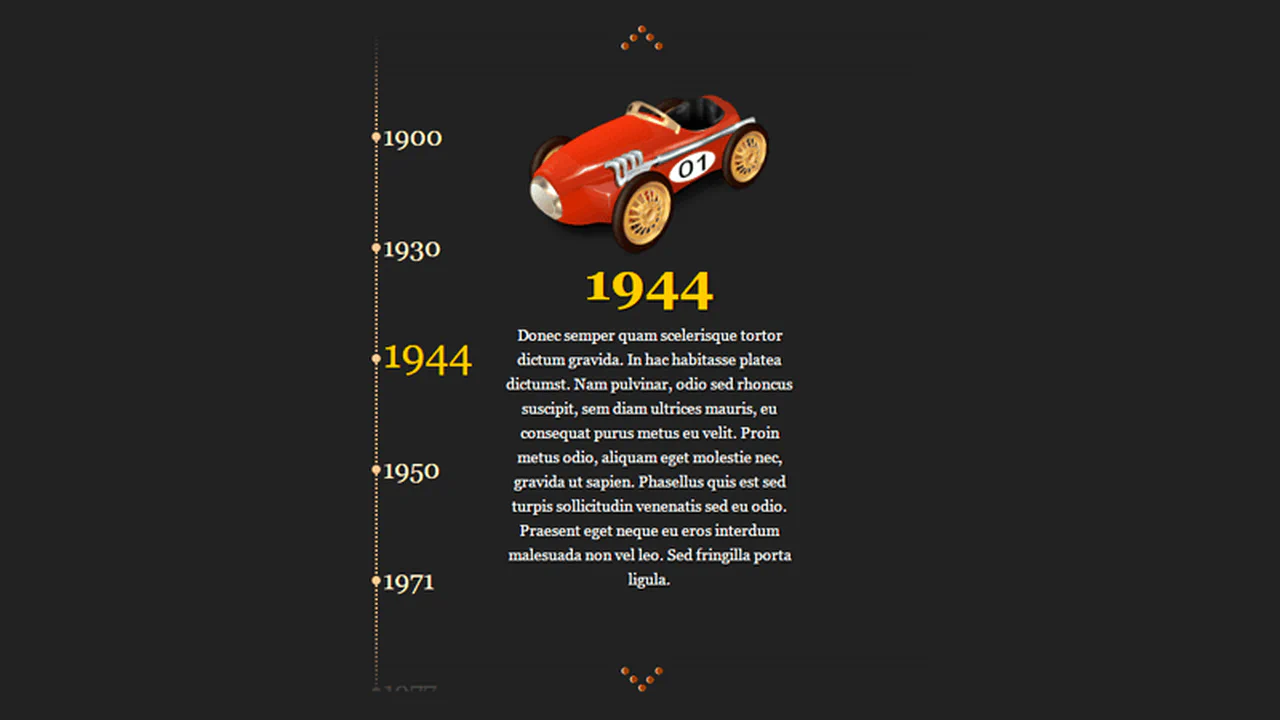 Narrow Vertical Timeline