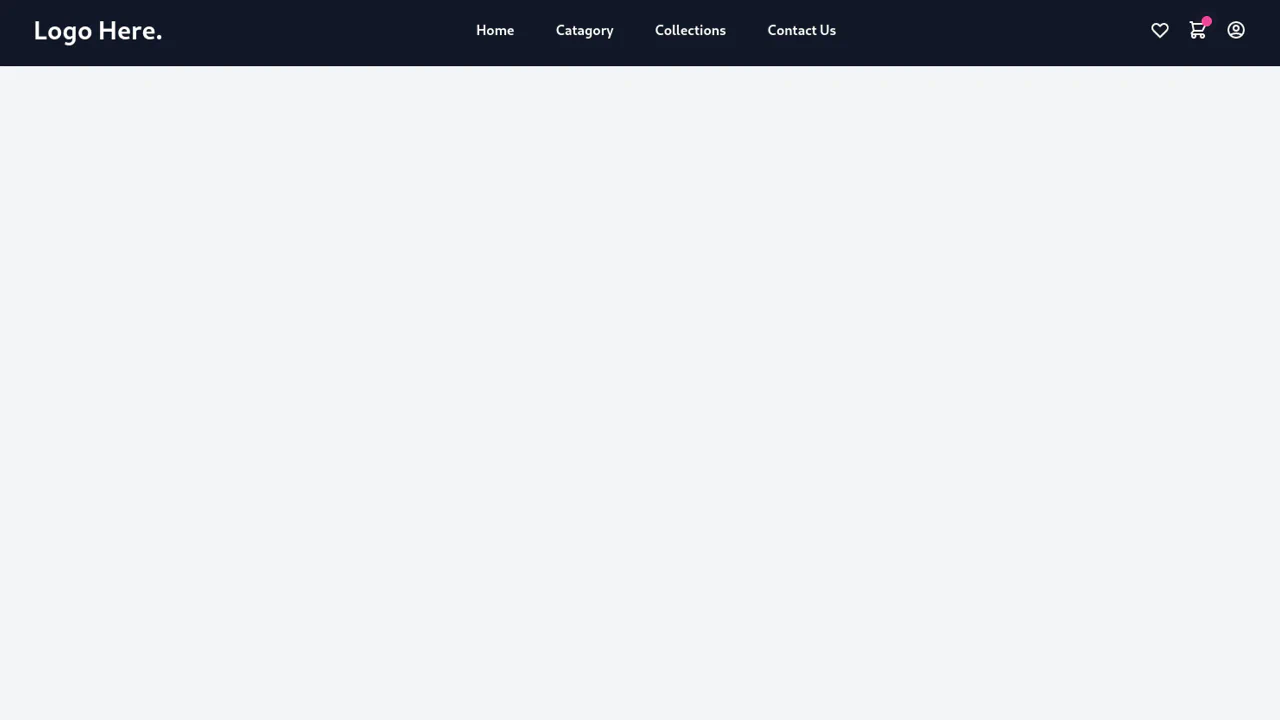 Navbar & Hamburger Menu for Ecommerce