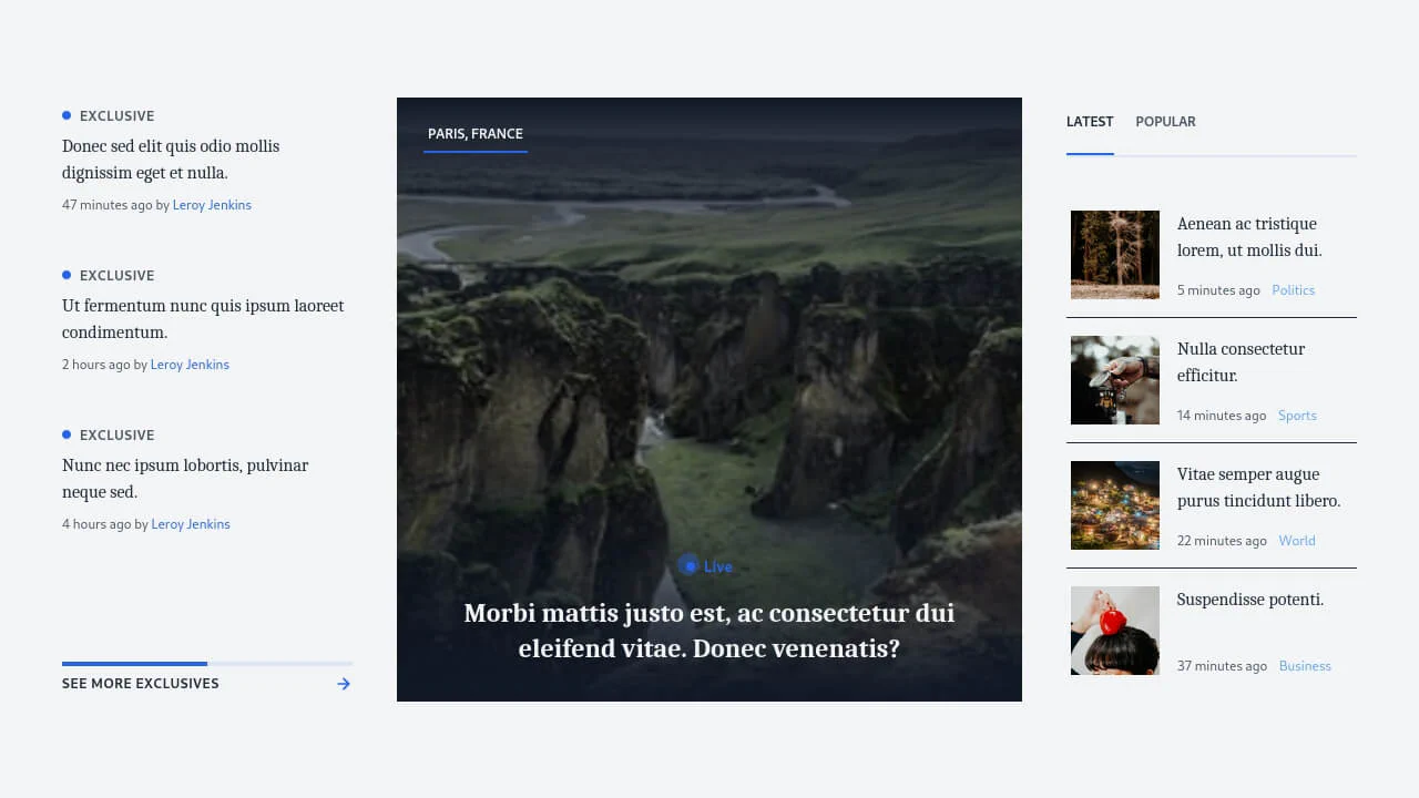 News Component #1