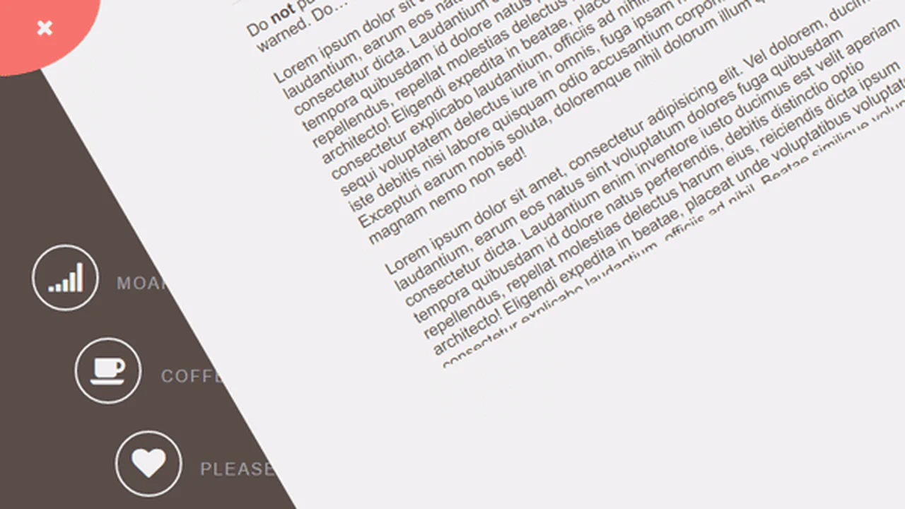 Offcanvas Sidebar Menu With A Twist