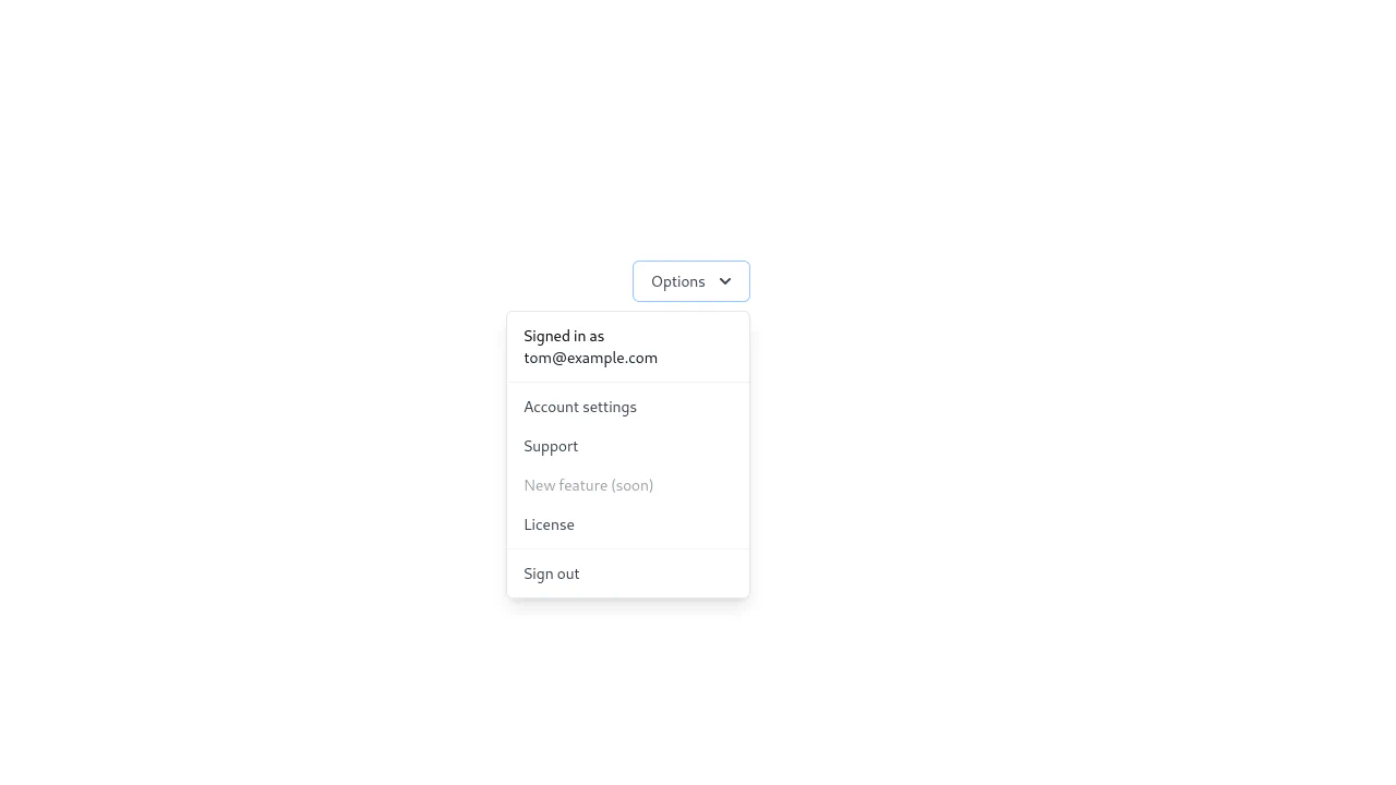 Pure CSS Dropdown using Focus-within (with Animation)