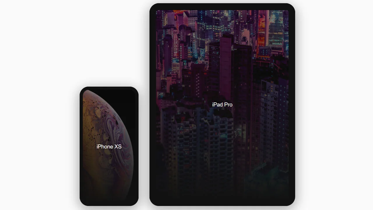 Pure CSS Proportional iPhone XS & iPad Pro