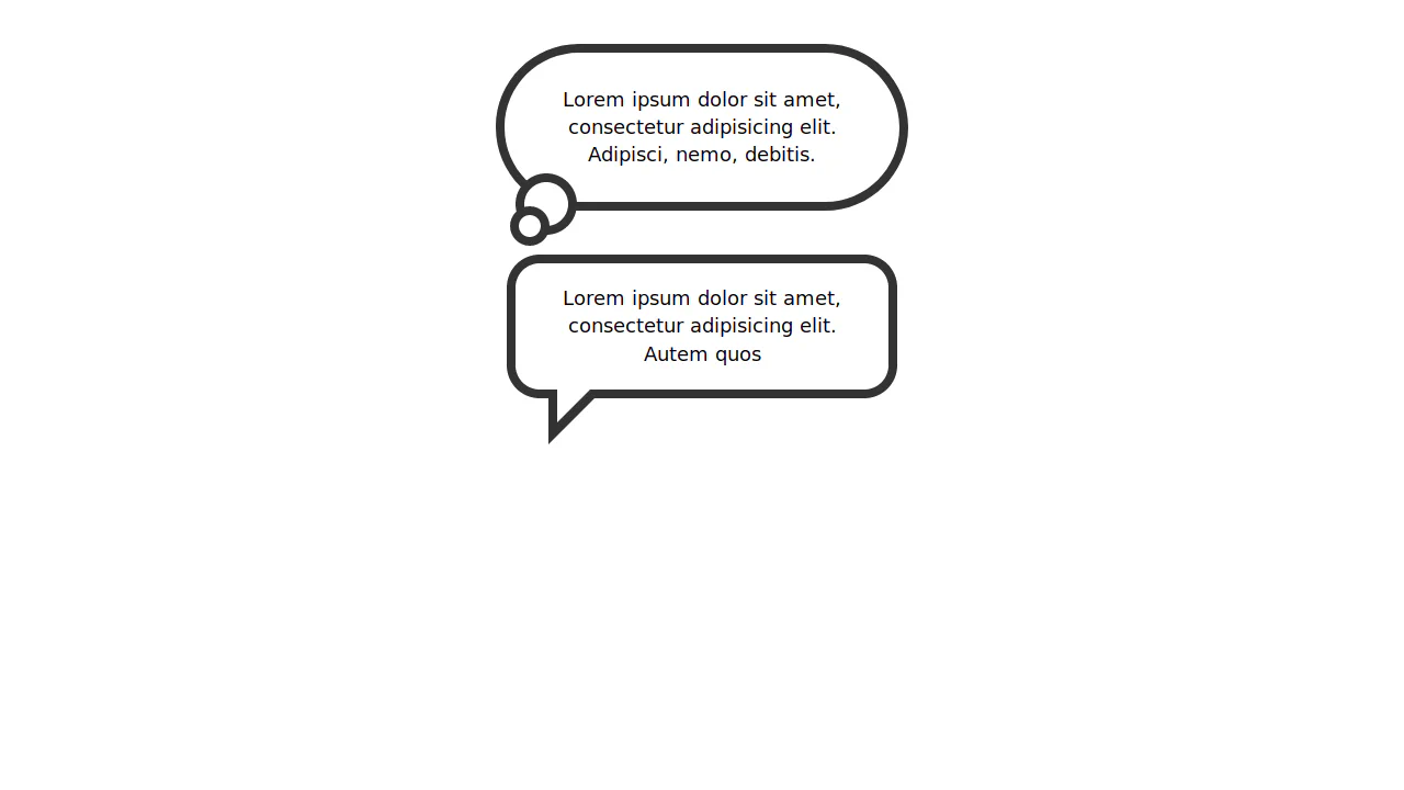 Pure CSS Speech and Thought Bubbles