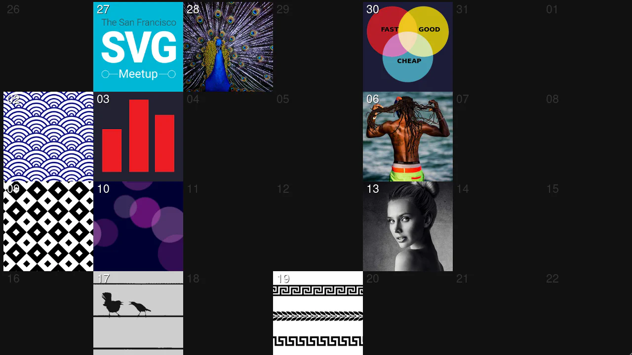 Responsive Flexbox Calendar