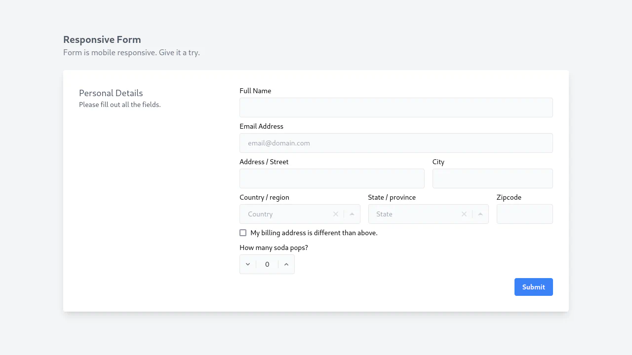 Responsive Form