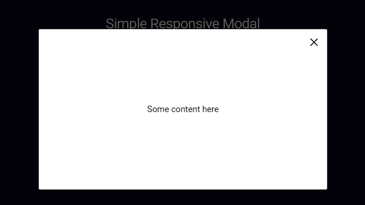 Responsive Modal