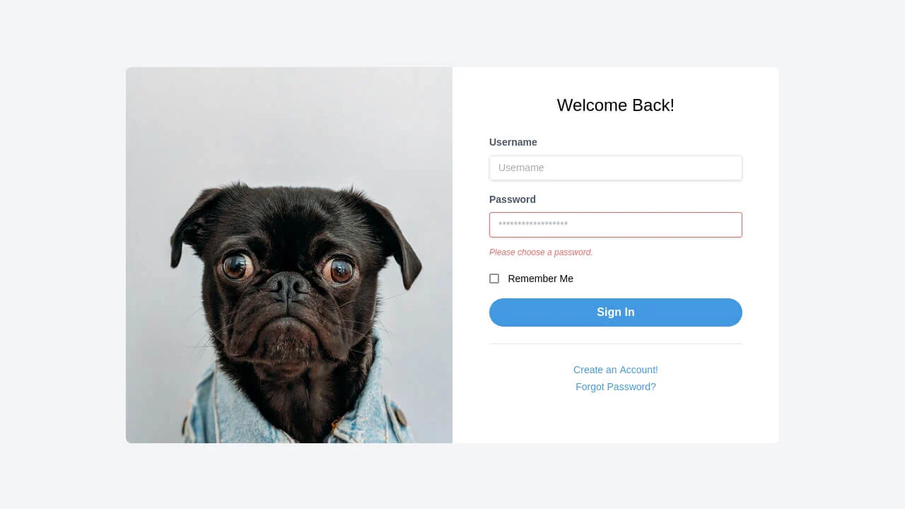 SB Admin 2: Login Page