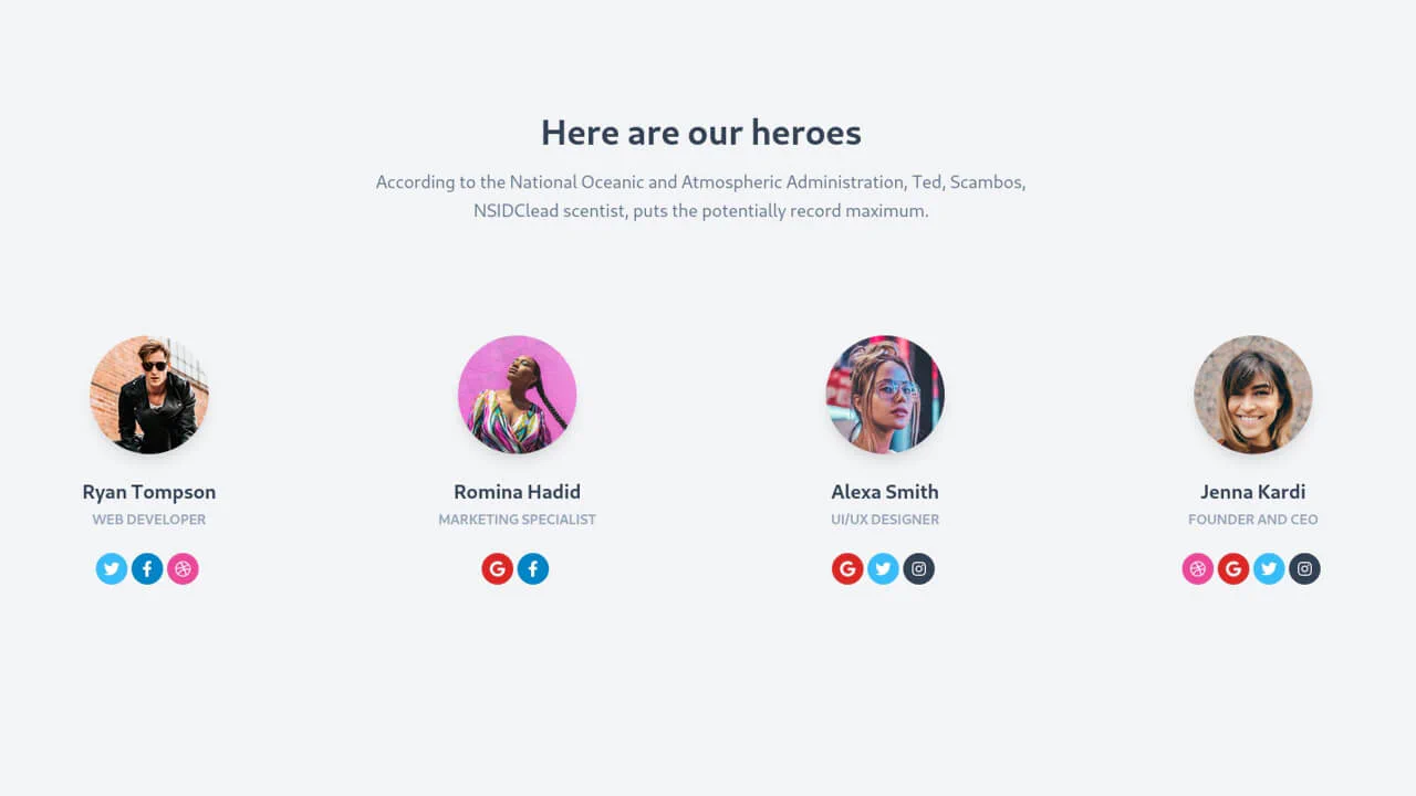 Section Avatars