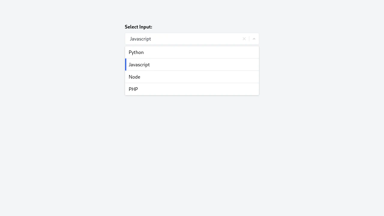 Select Dropdown