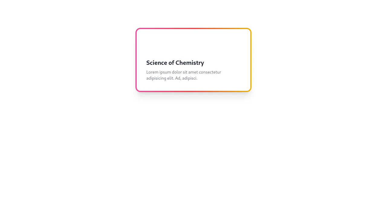 Card Component Shadow with Gradient Border