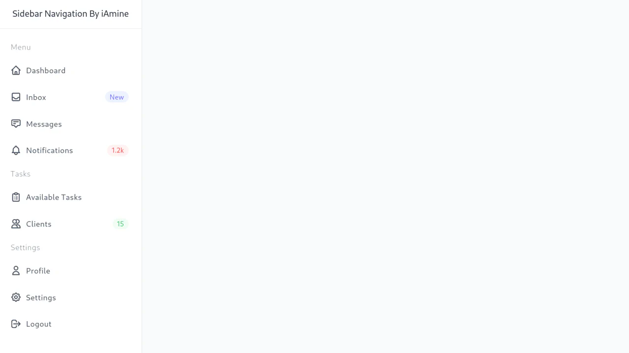 Sidebar Navigation