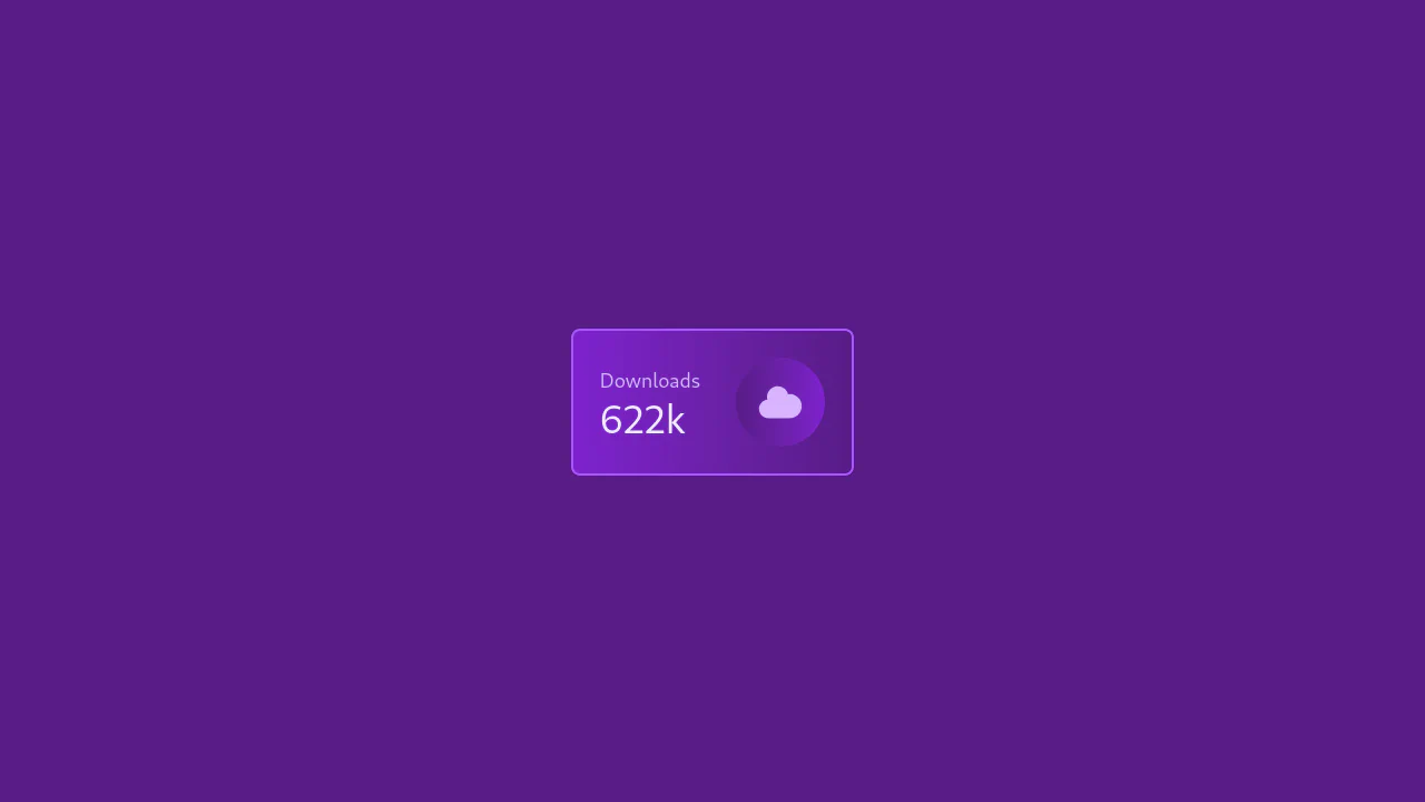Tailwind CSS Simple Gradient Stats Card