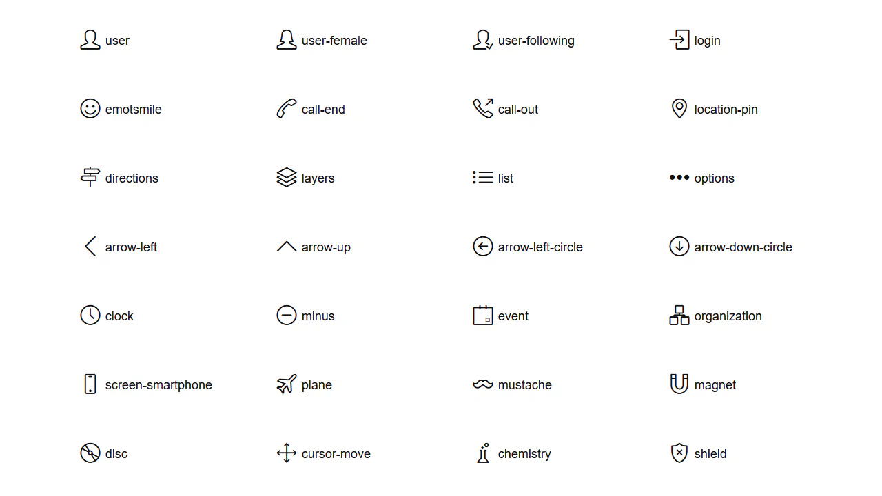 Simple Line Icons