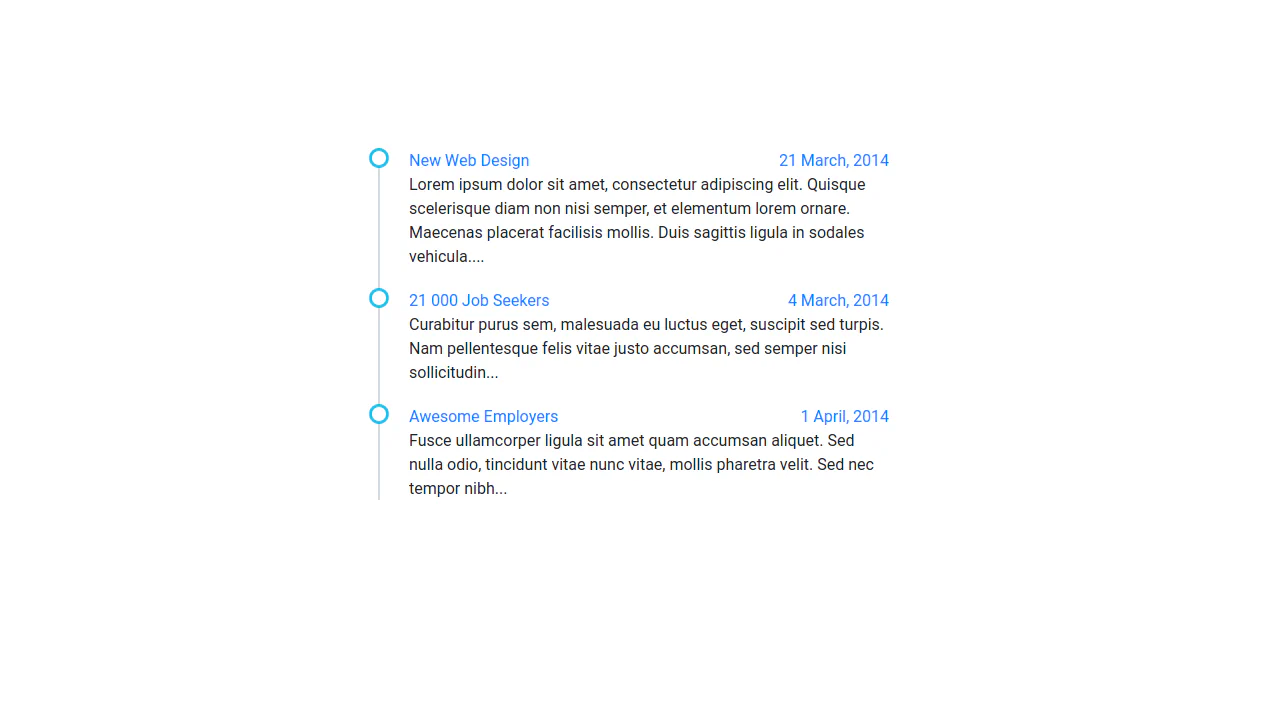 Simple Vertical Timeline