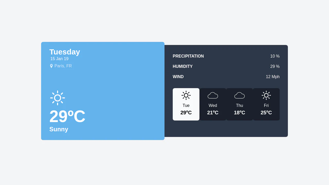 Simple Weather Box Desing