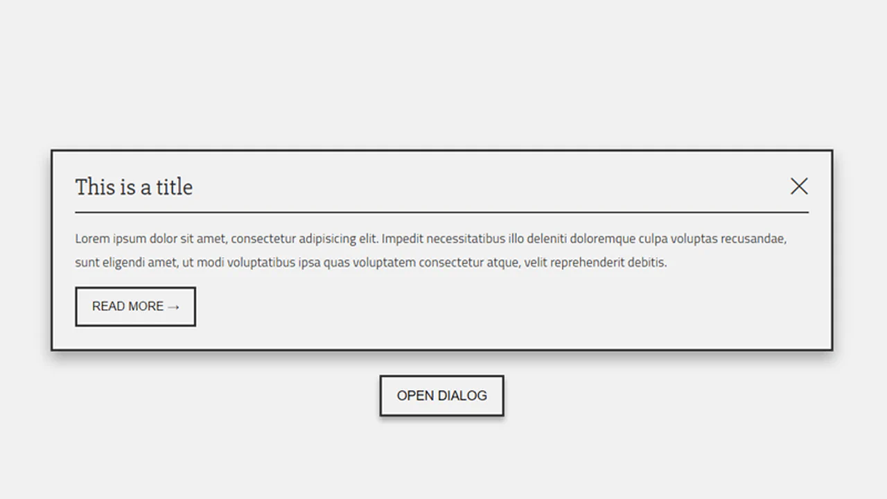 Simplistic Dialog