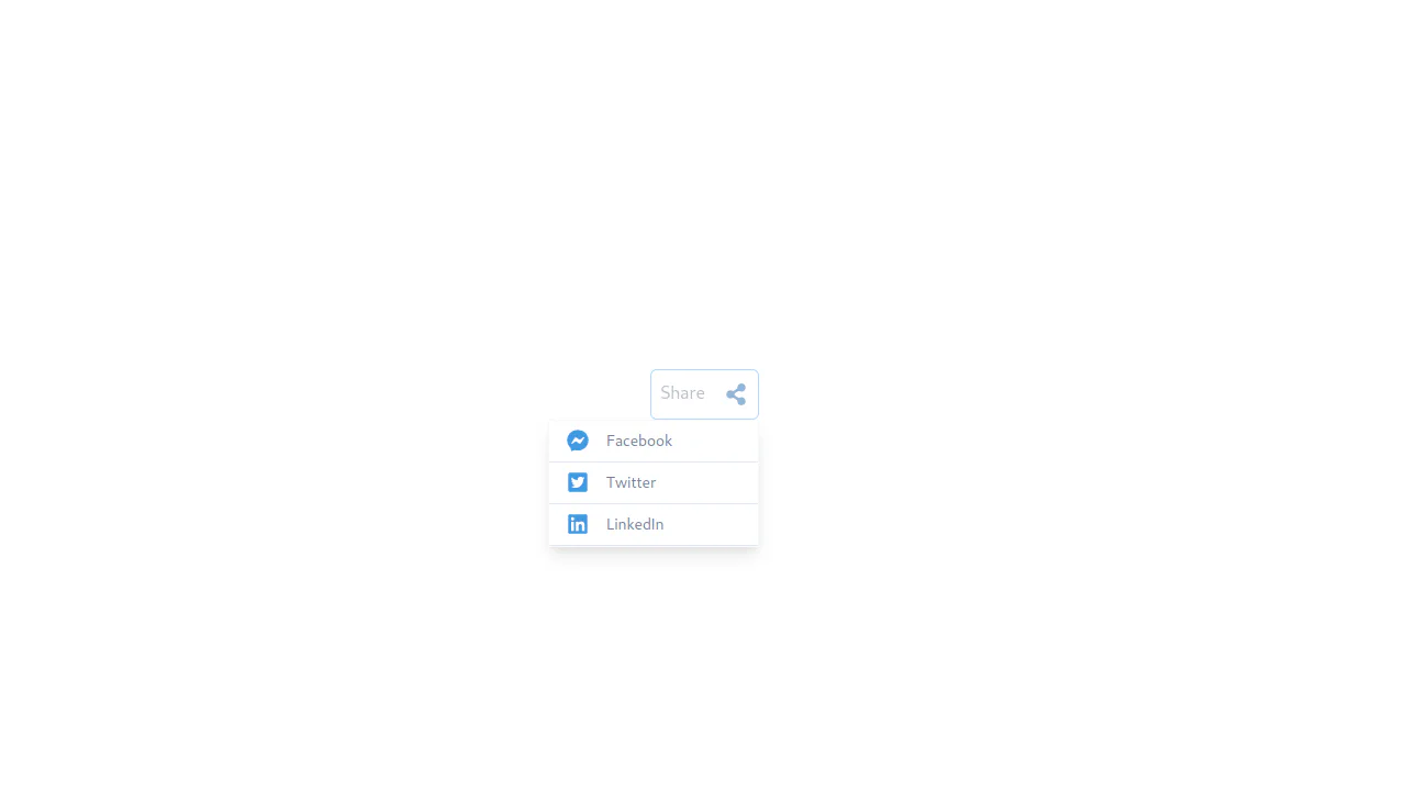 Social Share Button with Dropdown-Menu