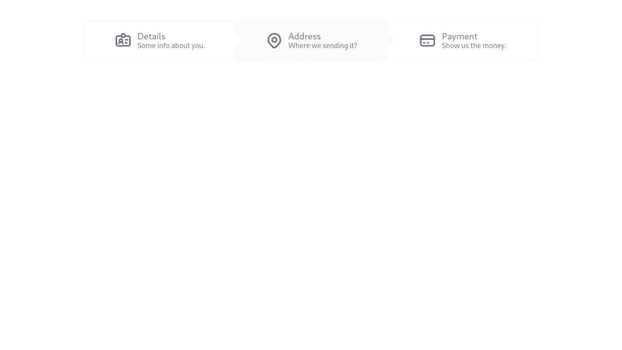 Steps Group with Chevron, Text and Icon