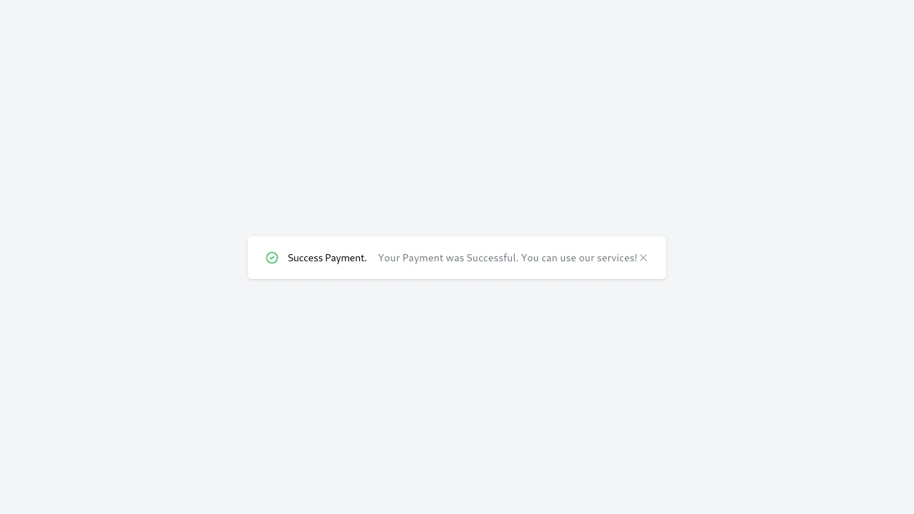 Success Payment Alert