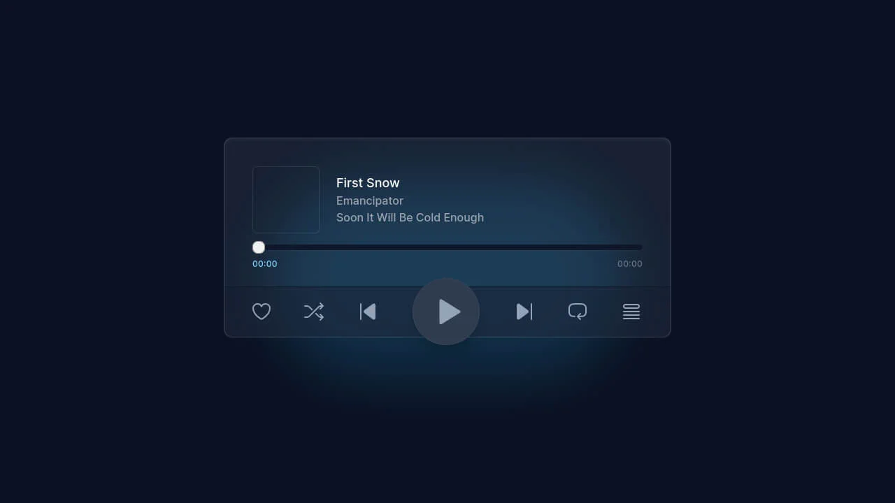 Tailwind 3.0 Audio Player