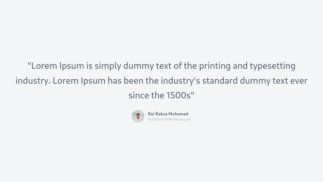 Testimonial Typography