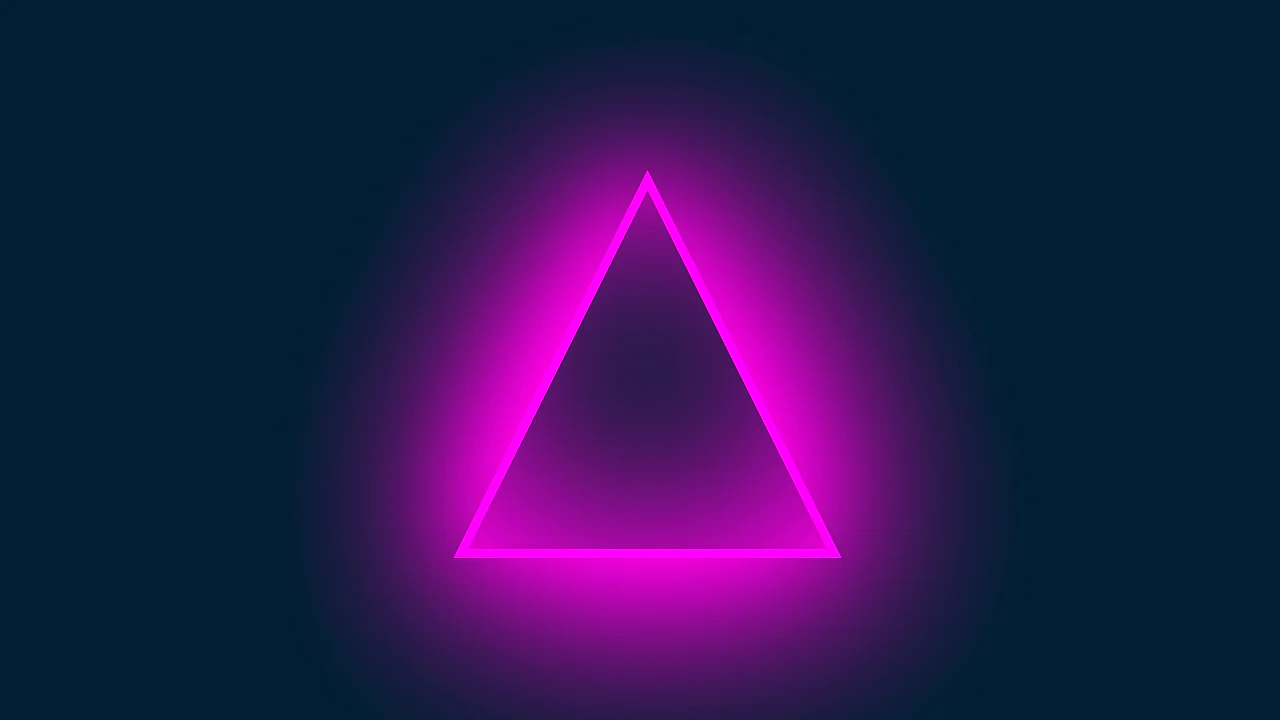 Triangle With Neon Glow Effect
