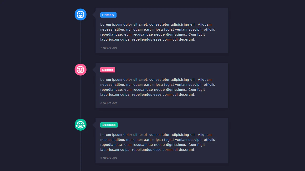 Vertical Dark Timeline