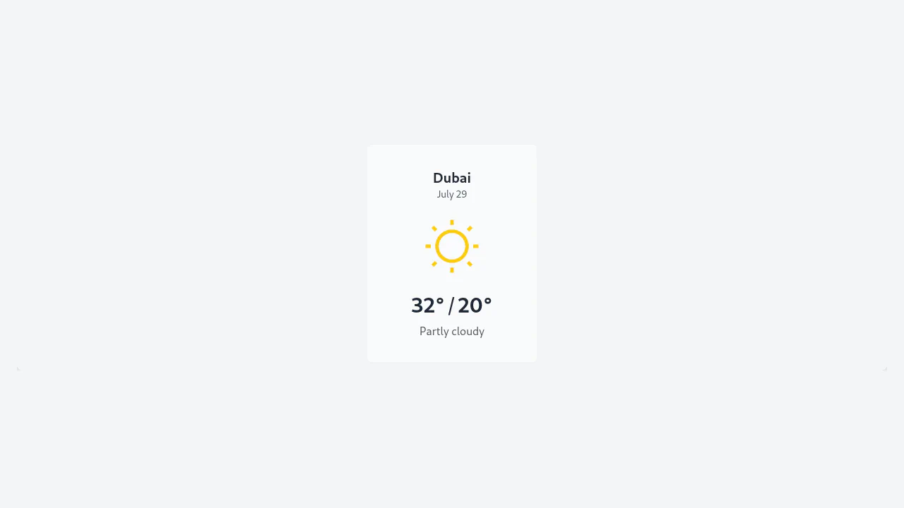 Weather Widget #2