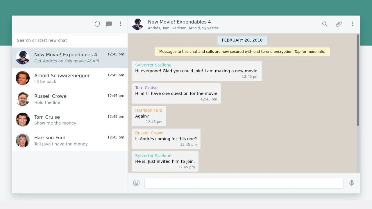 WhatsApp Web Clone