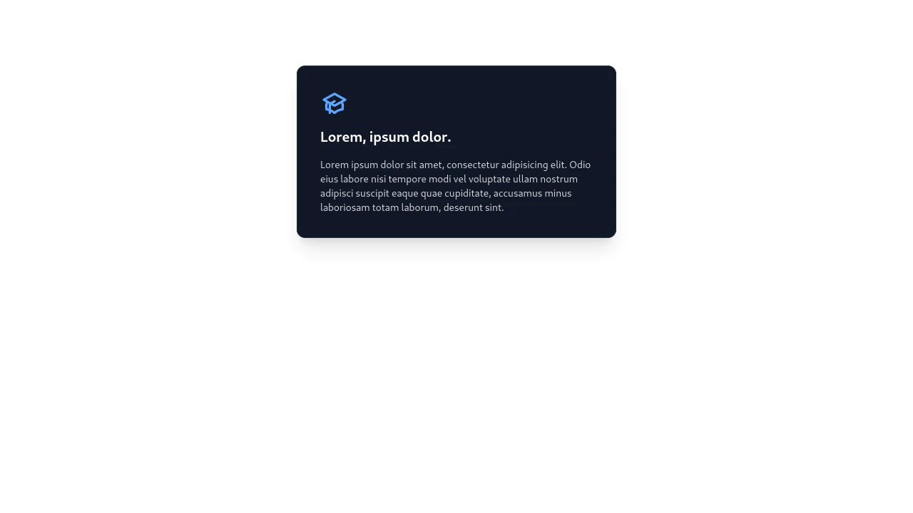 Card Component With Icon, Content and Background