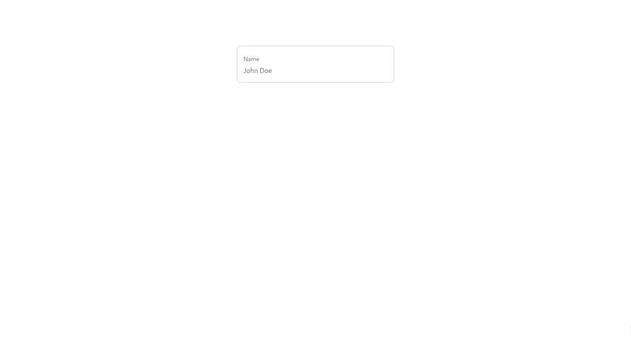Input Component with Label in Input