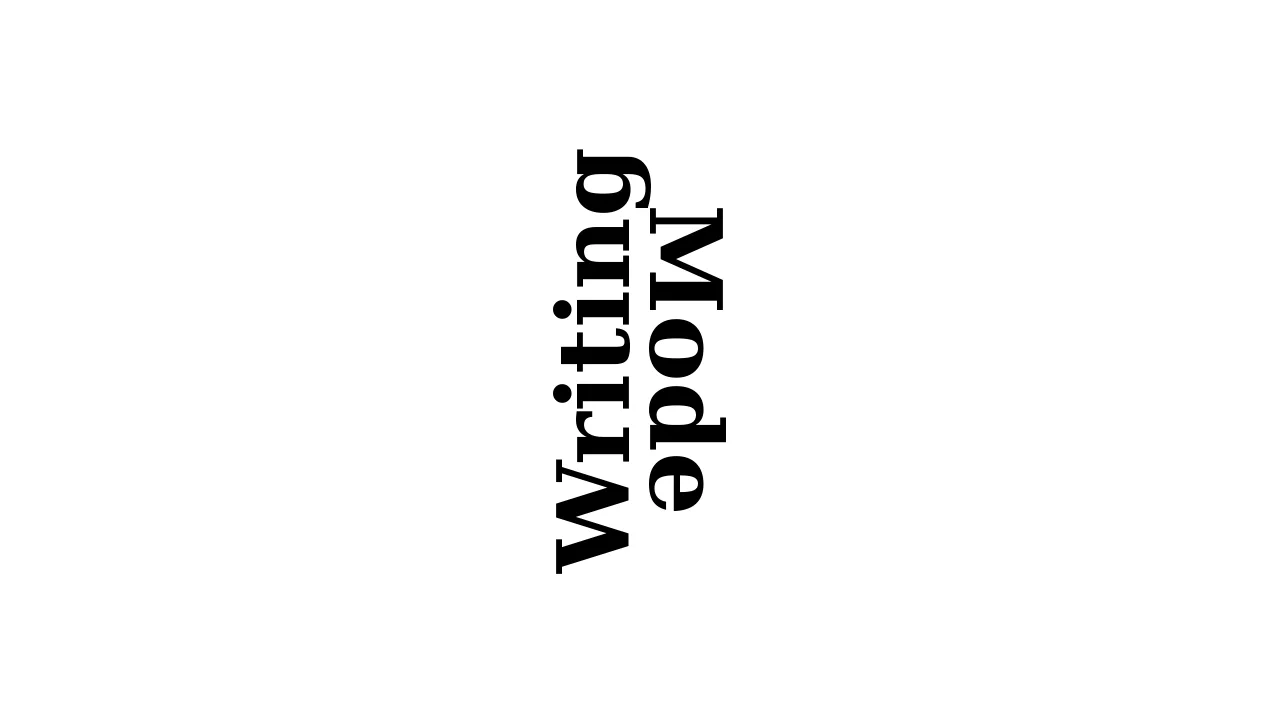 writing-mode
