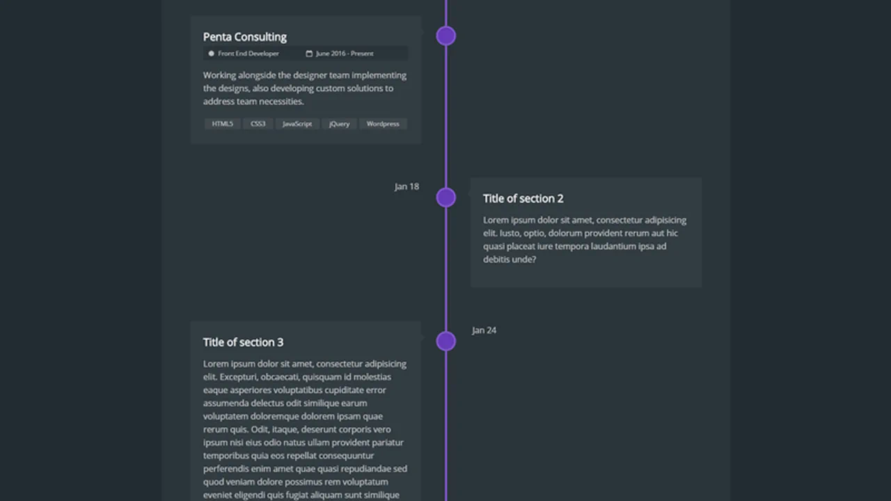 Vertical Timeline