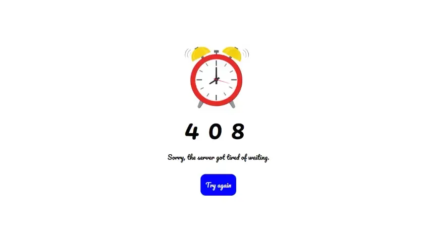 408 Request Timeout