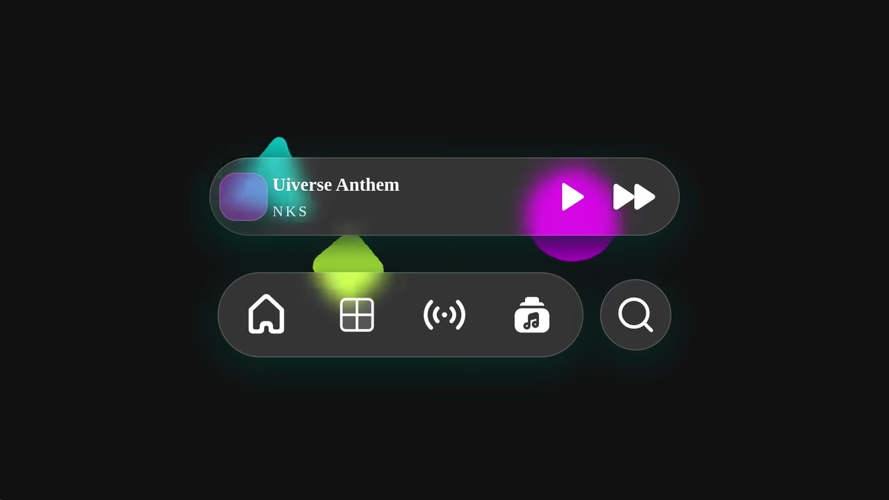 Apple-Style Glass Card UI