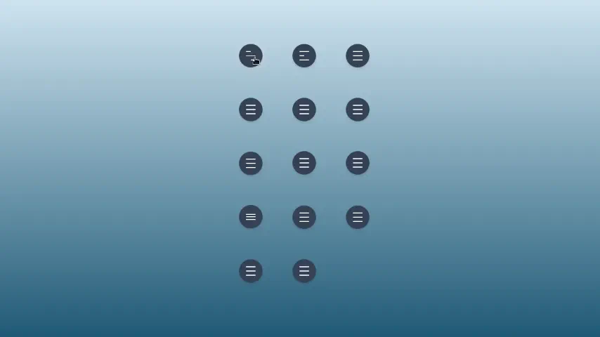Animated Hamburger Menu Icons