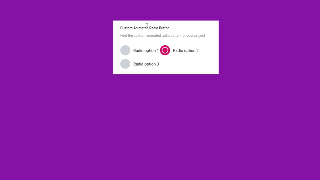 Bootstrap 4 Custom Radio Button with Animation Ripple Effect